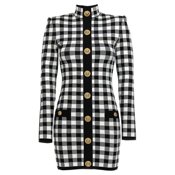 Balmain Dresses & Skirts - Balmain Women's Vichy Knit Dress